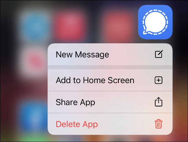 Удаление приложения Signal с устройства