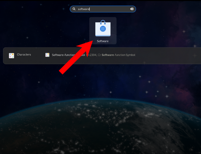 Fedora activities search software app