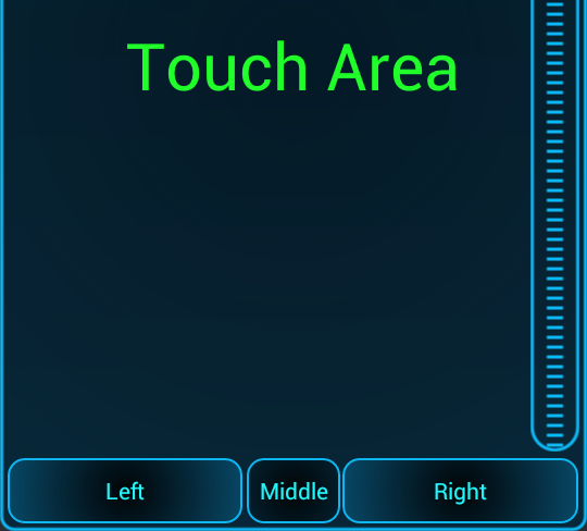 Touchpad и 3D Mouse на экране приложения