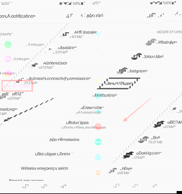 Выбор приложения в OnePlus/Android 11