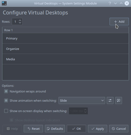 Organize Desktop With Kde Add Virtual Desktops