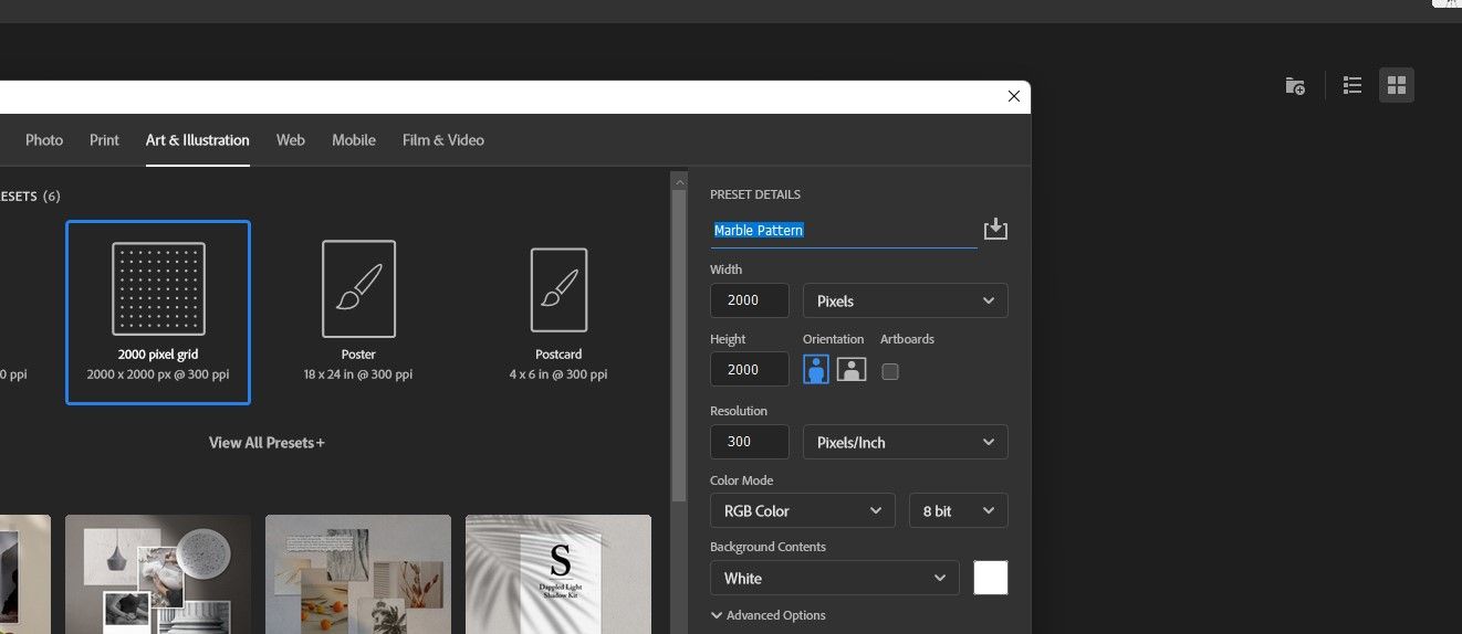 диалог имя Marble Pattern