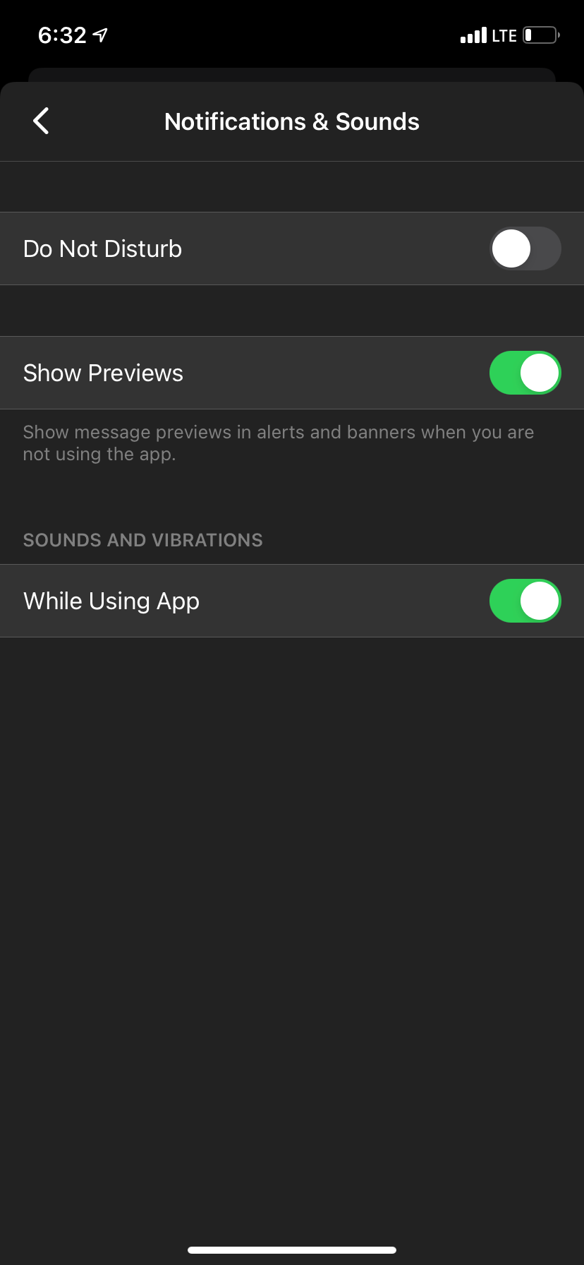Настройки уведомлений и звуков в Messenger