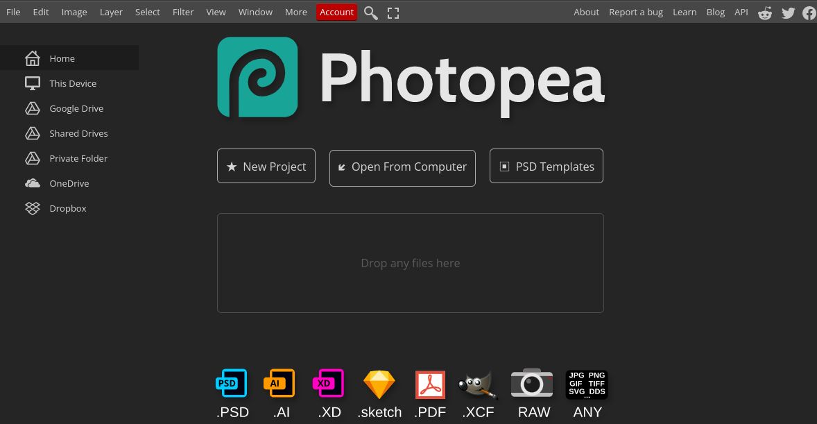 Photopea for Chromebook