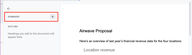 Открыть резюме с помощью значка плюс