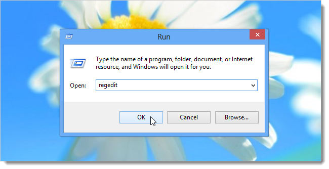 Запуск regedit через диалог Выполнить