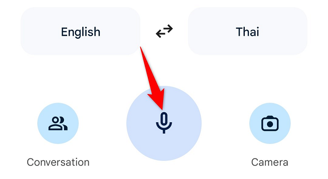 Нажмите значок микрофона внизу экрана.