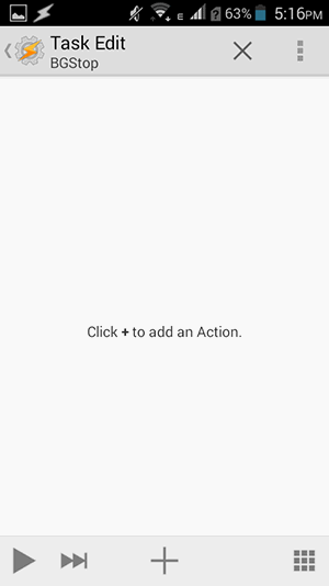 終了タスクにアクションを追加する画面のスクリーンショット
