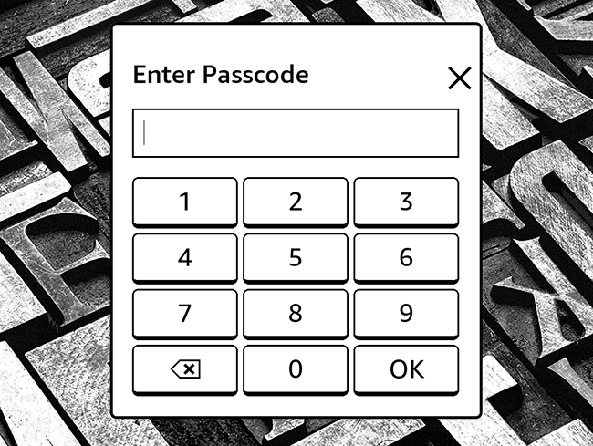 kindle passcode prompt