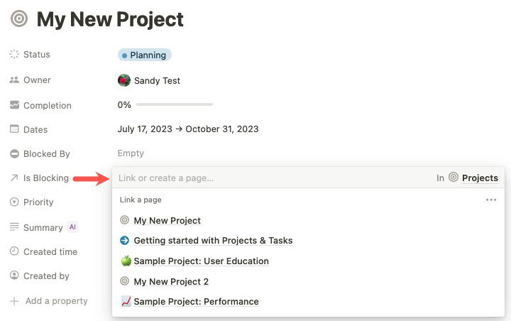 Выпадающий список Is Blocking