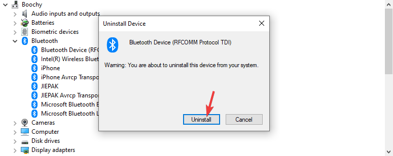 Uninstall Confirmation