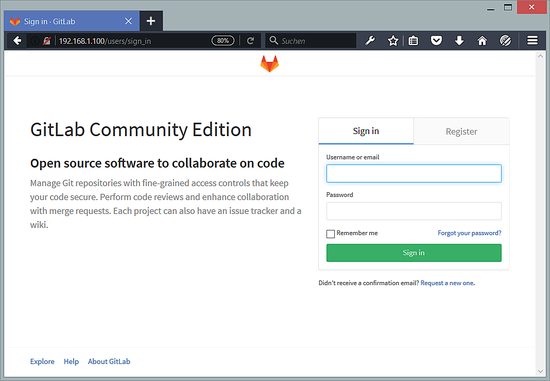 Вход в GitLab