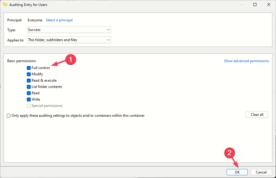 назначение полного контроля