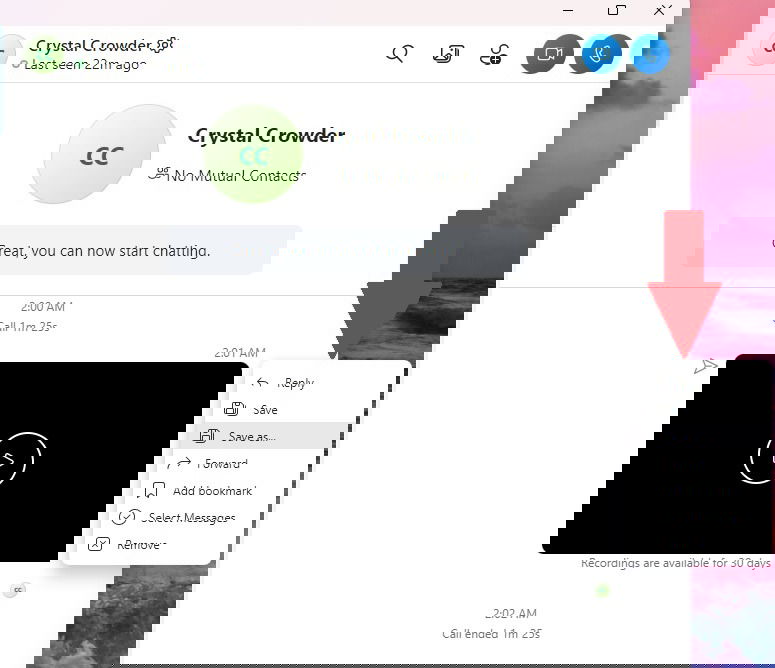 Сохранение записанного звонка из Skype на ПК