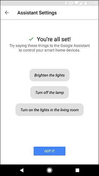 Команда голосом для управления умным домом через Google Assistant