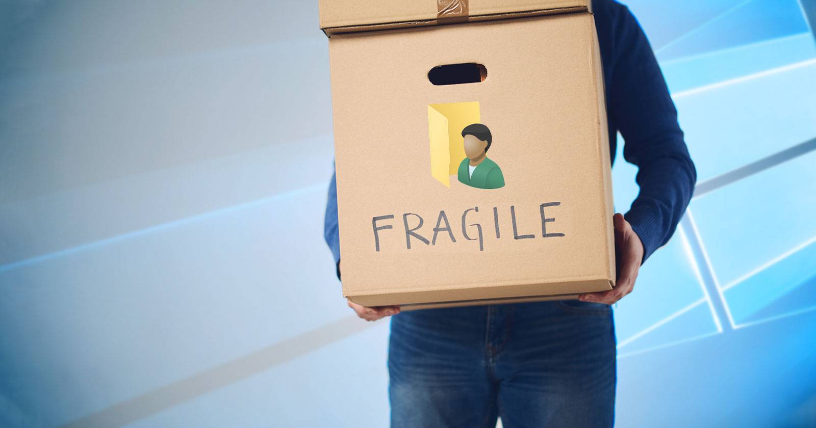 Фон: рабочий стол Windows и иконки пользователя