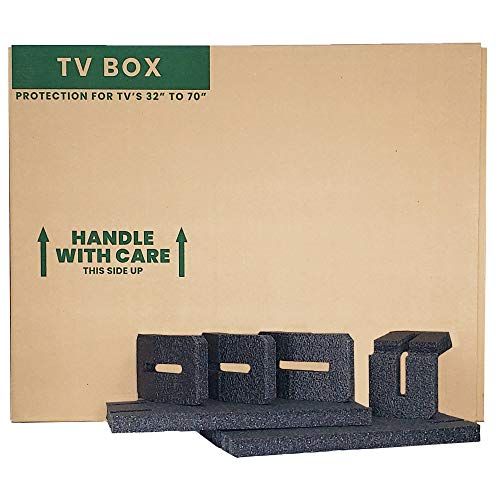 Коробка для перевозки телевизора с пенопластовыми вкладышами