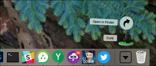Установка Curb, перетаскивание в Applications