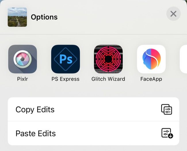 Выберите «Копировать правки», чтобы сохранить изменения в буфер обмена