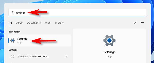In Windows 11, open the Start menu, search for 