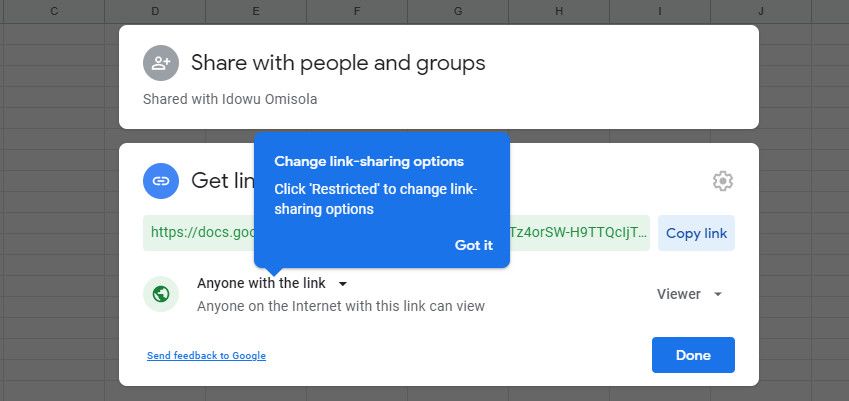 Снятие ограничения доступа и настройка доступа по ссылке