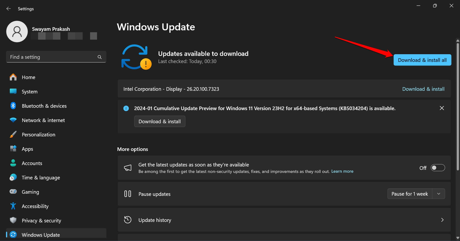 доступные обновления Windows 11