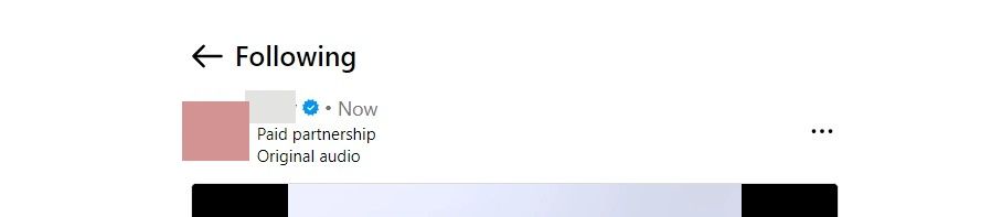 Пример хронологической ленты Following в веб‑браузере.