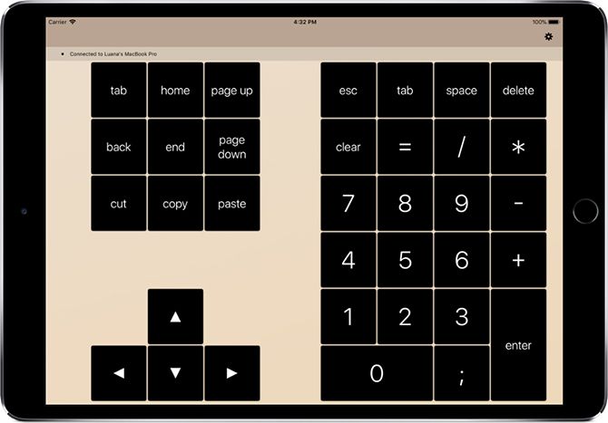 Золотой iPad, использующийся как цифровая клавиатура
