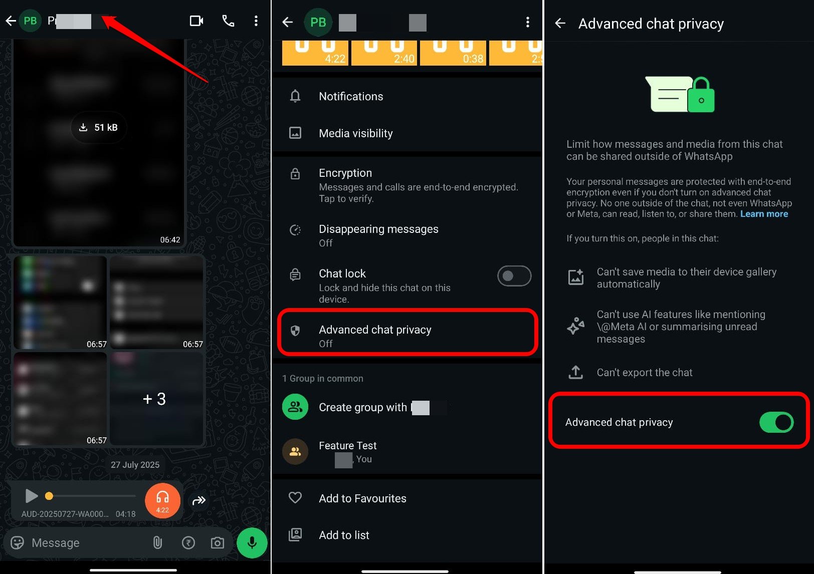 Как включить расширенную приватность чатов в WhatsApp