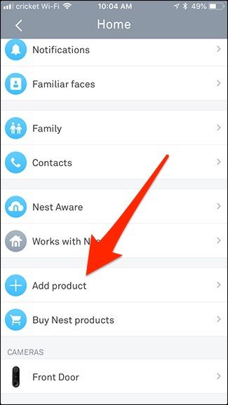 Сканирование QR‑кода на задней панели Nest Protect