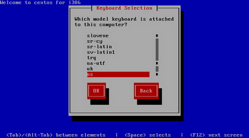 Выбор раскладки клавиатуры