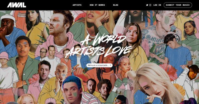 AWAL music distribution header