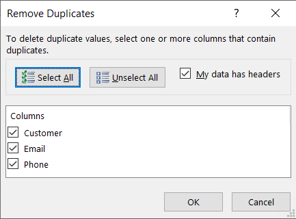 Выберите столбцы с дубликатами