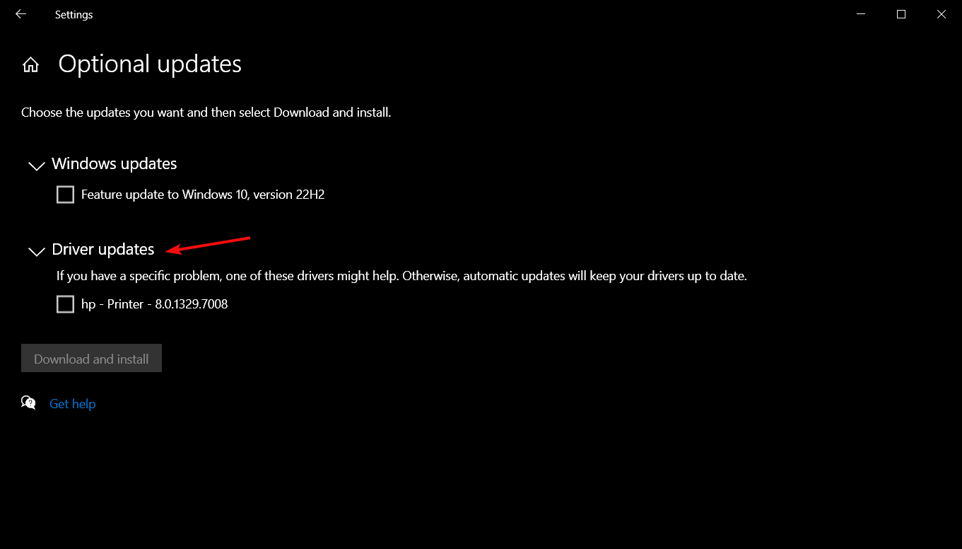 Установка обновлений драйверов в Windows