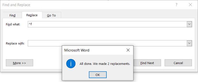 Удалить все сноски в Word