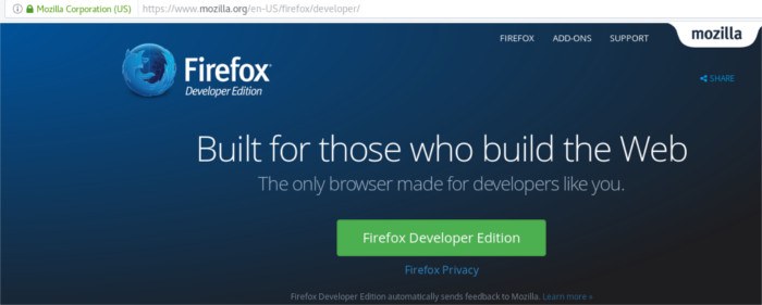 Installare Firefox Developer Edition su Linux