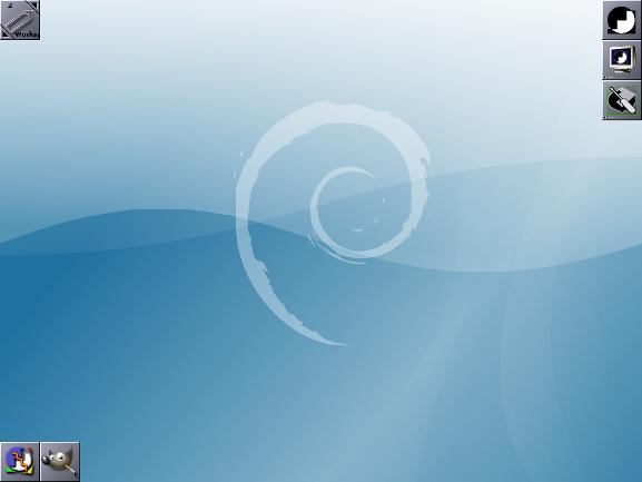 Window Maker с базовой компоновкой окон и панелью