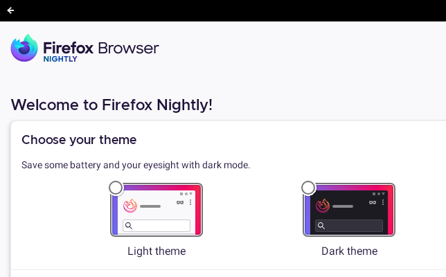 Firefox Nightly запущен на Chromebook