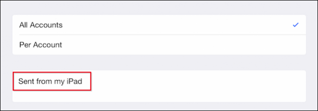 Изменение текста подписи в настройках Почты