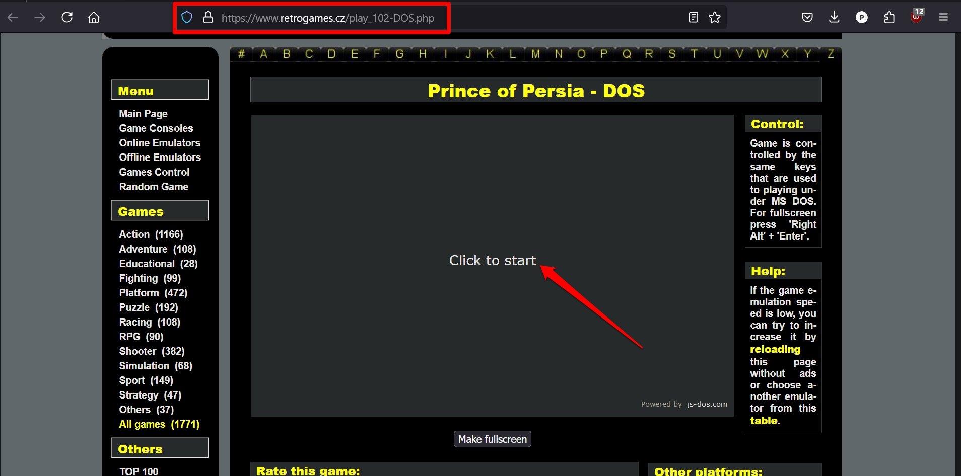 Играть Prince of Persia онлайн