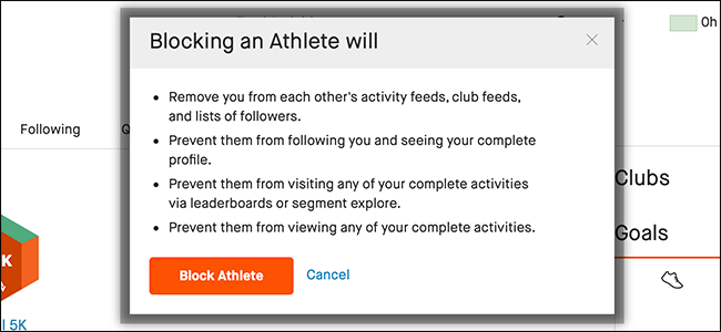 предварительный просмотр профиля Strava с ограниченной информацией