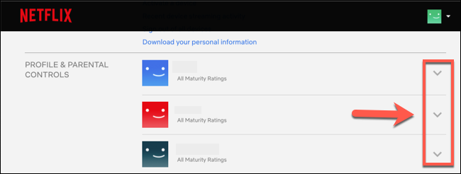 Разверните профиль в разделе Профиль и родительский контроль
