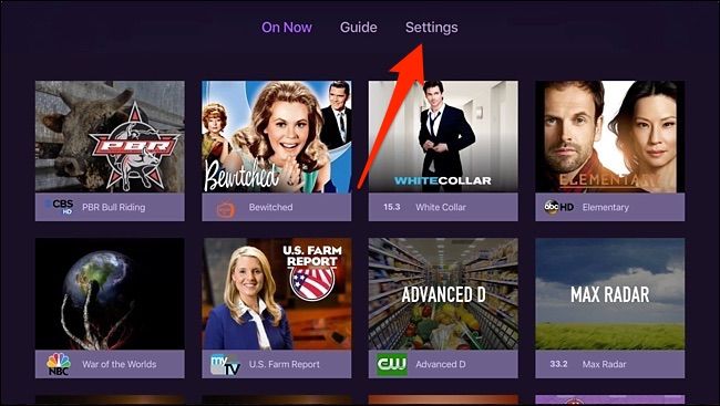 Экран настроек приложения Channels с обнаруженным HDHomeRun