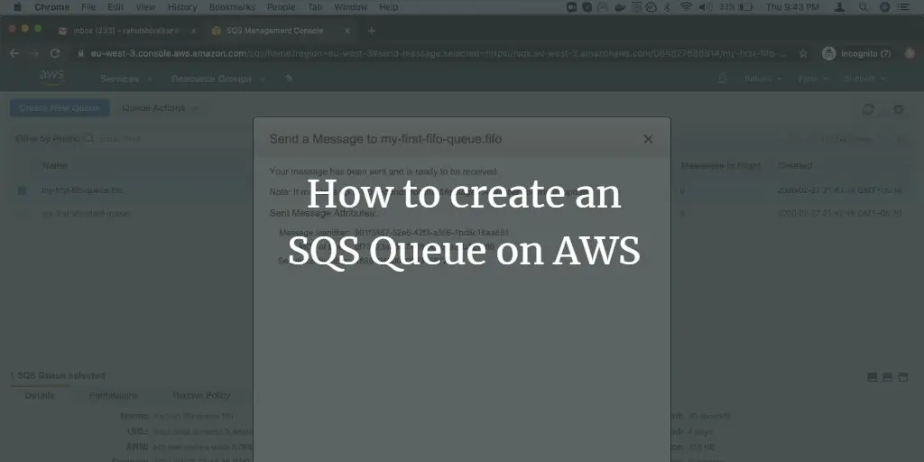 AWS SQS: создание Standard и FIFO очередей