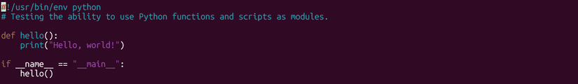 Script Python che chiama la funzione 