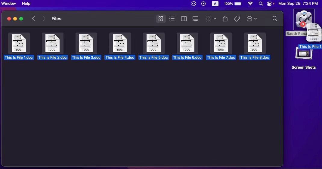 Использование Automator для пакетного переименования
