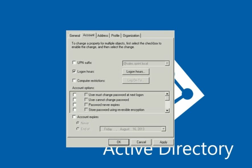 Настройка Logon hours в Active Directory