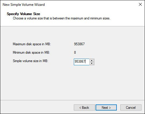 Мастер создания тома и форматирования.