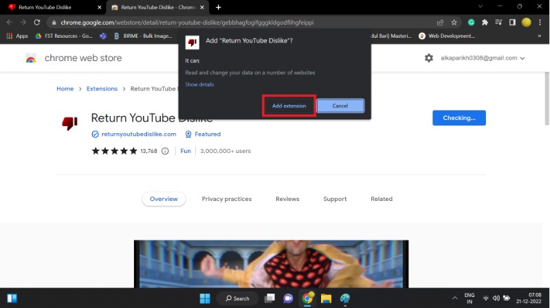 Подтверждение добавления расширения в Chrome