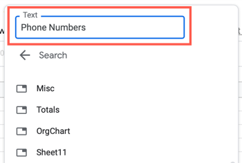 Добавьте текст для ссылки